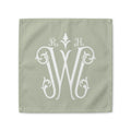 Monogram W Cotton Napkin — Personalized Initials Dinner Napkin