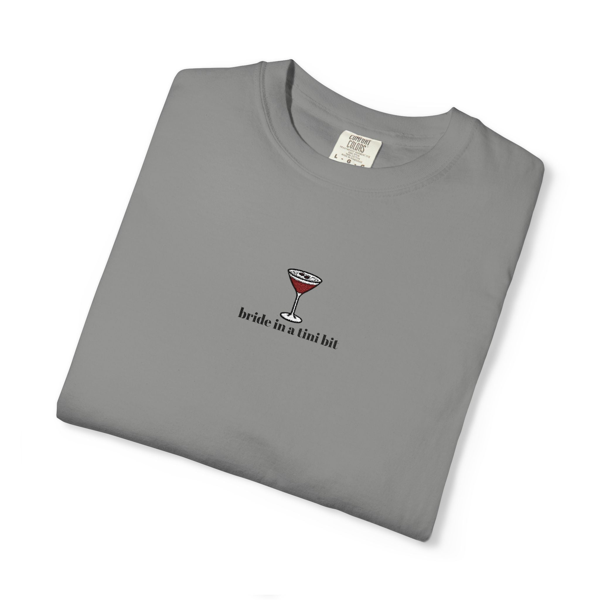 bride in a tini bit comfort colors tee