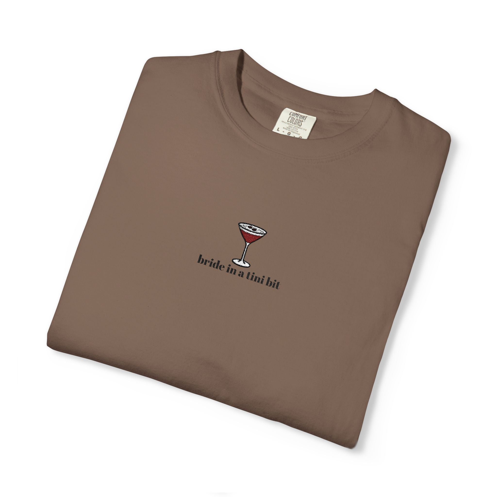 bride in a tini bit comfort colors tee