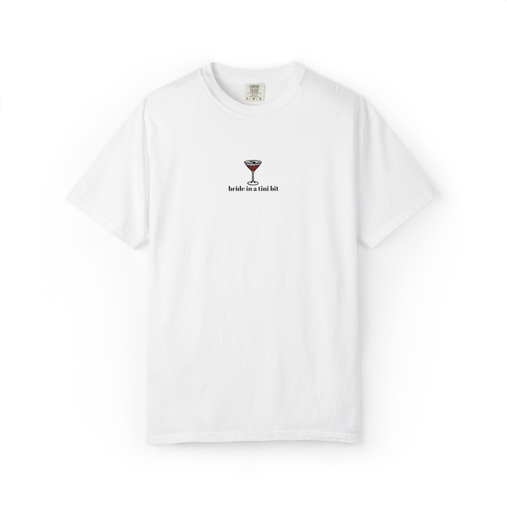 bride in a tini bit comfort colors tee