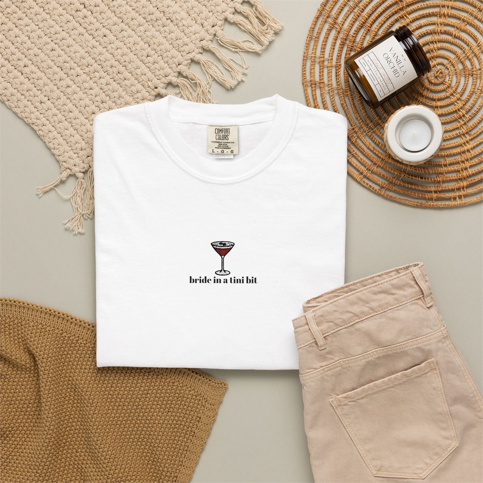 bride in a tini bit comfort colors tee