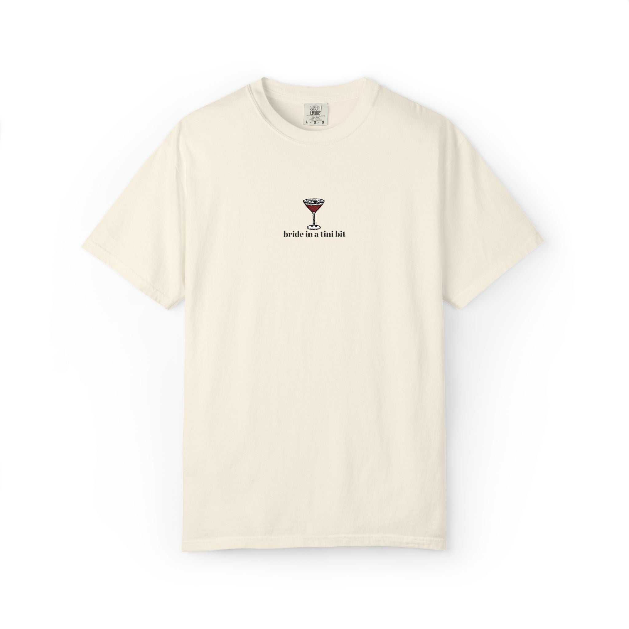 bride in a tini bit comfort colors tee