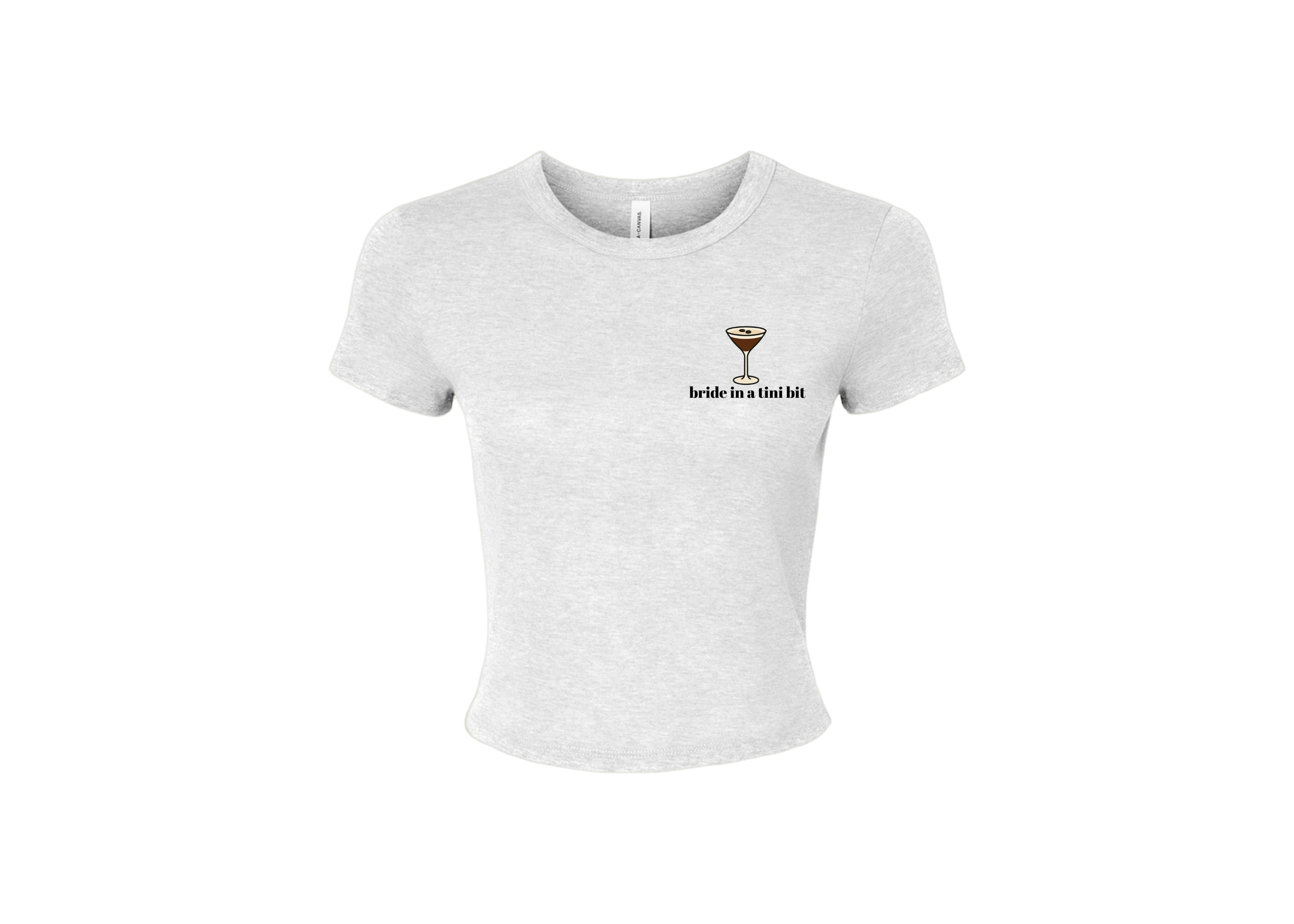 bride in a tini bit baby tee