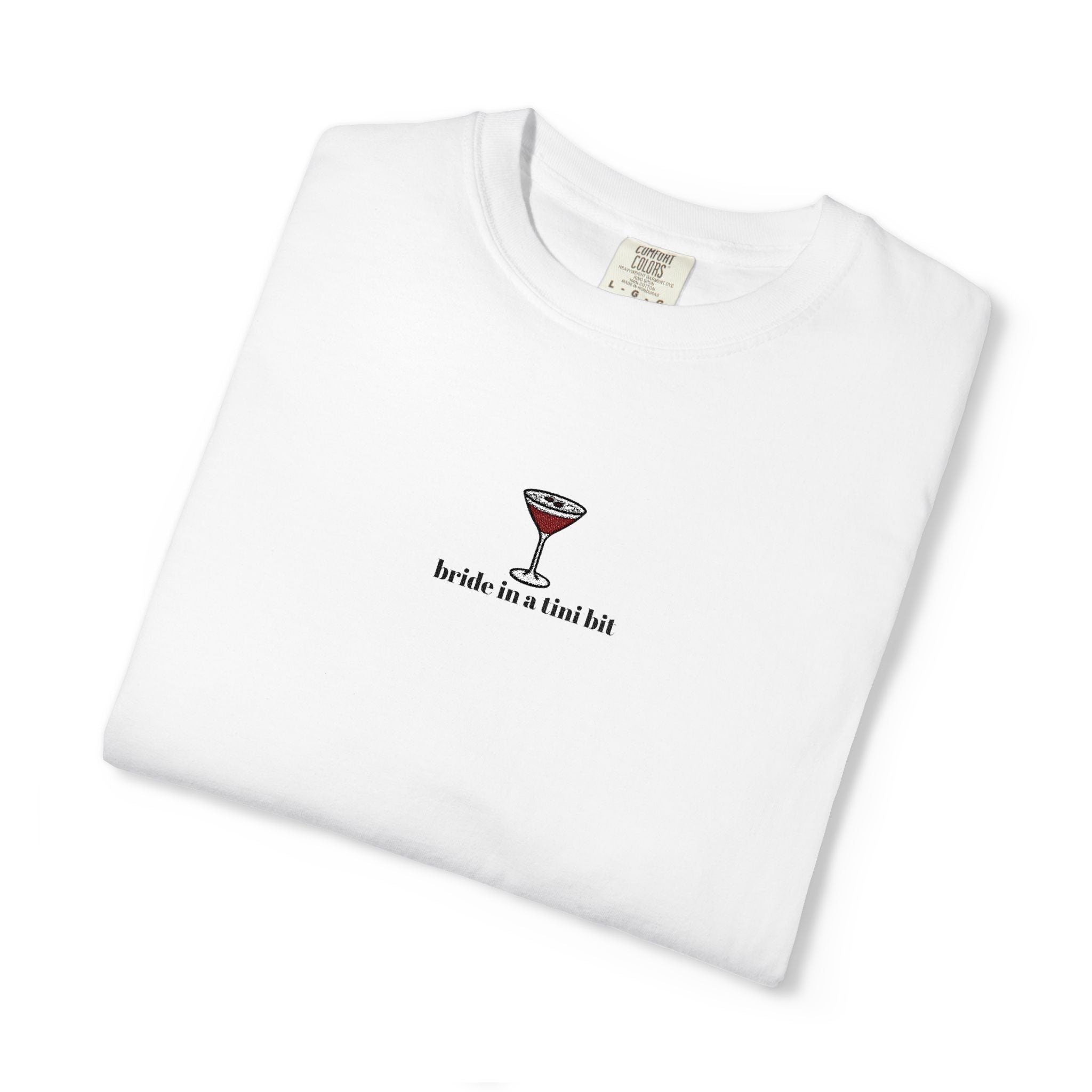 bride in a tini bit comfort colors tee