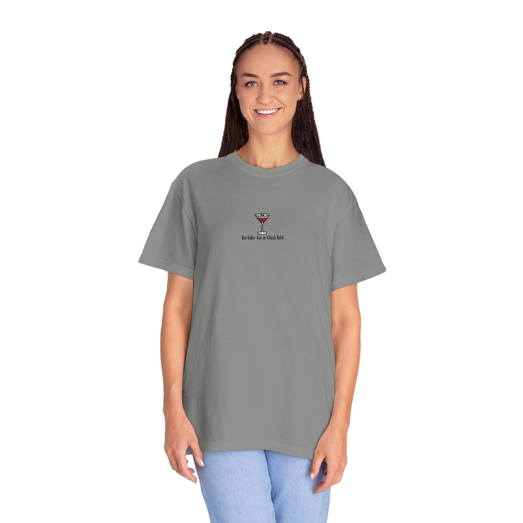 bride in a tini bit comfort colors tee