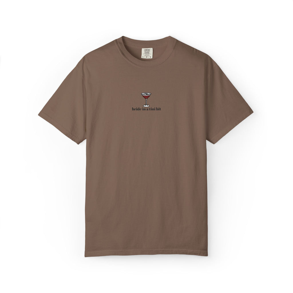 bride in a tini bit comfort colors tee