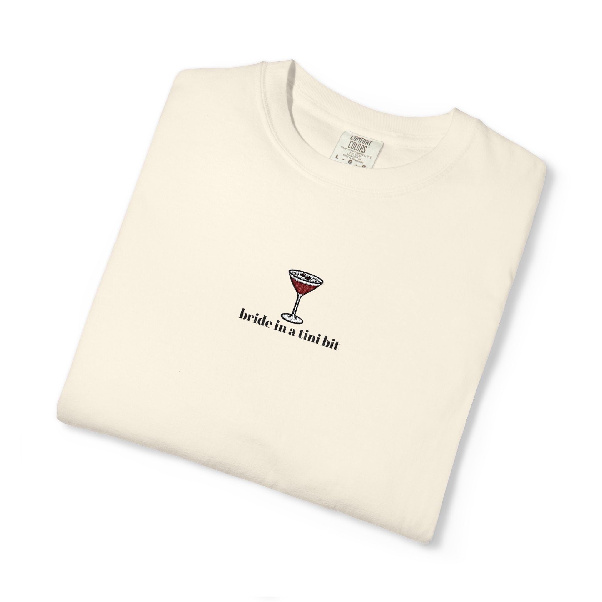 bride in a tini bit comfort colors tee